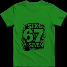 Createyou Six-Seven graffiti - Férfi - Zöld - XL férfi póló