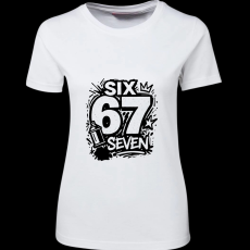 Createyou Six-Seven graffiti - Női - Fehér - 2XL