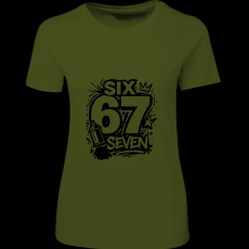 Createyou Six-Seven graffiti - Női - Sötétzöld - L