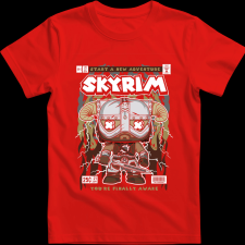 Createyou Skyrim - Gyermek - Piros - XS gyerek póló