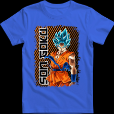 Createyou SON GOKU - Gyermek - Királykék - XL gyerek póló