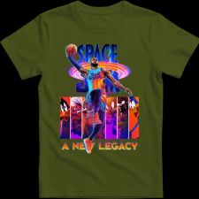 Createyou SPACE JAM - Gyermek - Sötétzöld - S gyerek póló