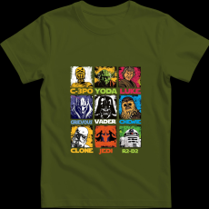 Createyou Star Wars 2 - Férfi - Sötétzöld - 2XL