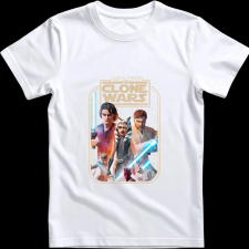 Createyou Star Wars Klón háborúk 2 - Gyermek - Fehér - L gyerek póló