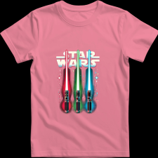 Createyou Star Wars lézerkardok - Gyermek - Pink - XL gyerek póló