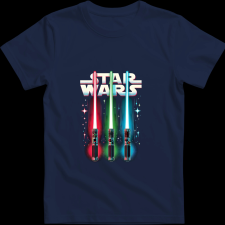 Createyou Star Wars lézerkardok - Gyermek - Sötétkék - XS gyerek póló