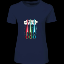 Createyou Star Wars lézerkardok - Női - Sötétkék - L női póló
