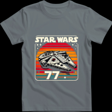 Createyou Star Wars Millennium Falcon '77 - Férfi - Szürke - 2XL férfi póló