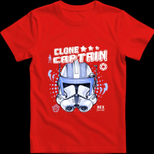 Createyou Star Wars Rex klón kapitány - Gyermek - Piros - XL gyerek póló