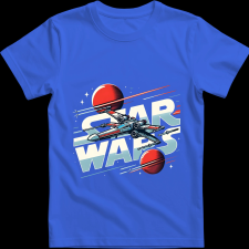 Createyou Star Wars X-Wing 2 - Gyermek - Királykék - XL gyerek póló