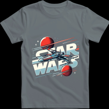 Createyou Star Wars X-Wing 2 - Gyermek - Szürke - XS gyerek póló
