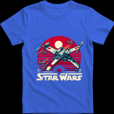 Createyou Star Wars X-Wing 4 - Gyermek - Királykék - M gyerek póló