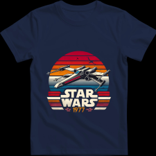 Createyou Star Wars X-Wing '77 - Gyermek - Sötétkék - XS gyerek póló