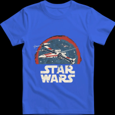Createyou Star Wars X-Wing - Férfi - Királykék - 2XL férfi póló
