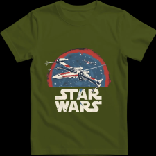 Createyou Star Wars X-Wing - Férfi - Sötétzöld - M férfi póló