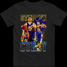 Createyou STEPHEN CURRY - Gyermek - Fekete - XL gyerek póló