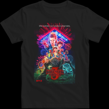 Createyou Stranger Things 2 - Férfi - Fekete - 2XL férfi póló