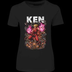 Createyou Street Fighter Ken - Női - Fekete - 2XL
