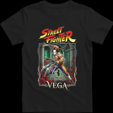Createyou Street Fighter Vega - Gyermek - Fekete - M gyerek póló