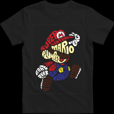 Createyou Super Mario - Férfi - Fekete - XL