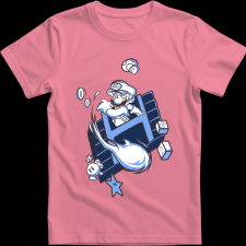 Createyou Super Mario Fire ball - Férfi - Pink - M férfi póló