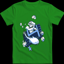 Createyou Super Mario Fire ball - Férfi - Zöld - 2XL férfi póló