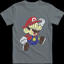 Createyou Super Mario - Gyermek - Szürke - XS gyerek póló