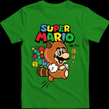 Createyou Super Mario mosómedve - Férfi - Zöld - L férfi póló