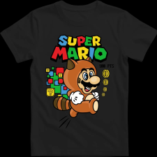 Createyou Super Mario mosómedve - Gyermek - Fekete - S gyerek póló