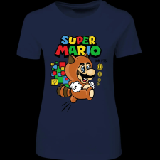 Createyou Super Mario mosómedve - Női - Sötétkék - 2XL női póló