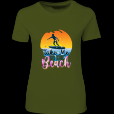 Createyou Take Me to the Beach - Női , Sötétzöld , XL