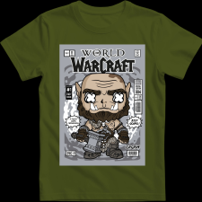 Createyou War Craft - Gyermek - Sötétzöld - XL gyerek póló