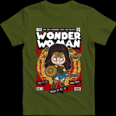 Createyou Wonder Woman - Férfi - Sötétzöld - 3XL