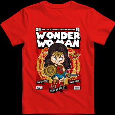 Createyou Wonder Woman - Gyermek - Piros - XL gyerek póló