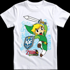 Createyou Zelda Spirit Track - Link - Férfi - Fehér - 3XL férfi póló