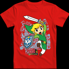 Createyou Zelda Spirit Track - Link - Férfi - Piros - 2XL férfi póló