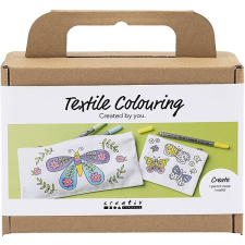 Creativ Company Mini Craft Kit Textile Colouring Butterflies kreatív és készségfejlesztő