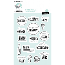 Creative Craftlab EN cheers Friendz Szilikonbélyegző CCL Clear Stamp 1 csomag bélyegző