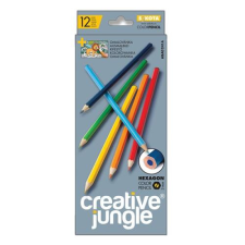 Creative Jungle Színes ceruza CREATIVE JUNGLE GREY hatszögletű 12db-os színes ceruza