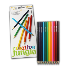 Creative Jungle Színes ceruza creative jungle hatszögletű fehér dobozos 12 db/készlet aba0241 színes ceruza