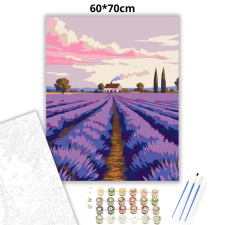 Creative Land Kft Alkonyi levendulaföld - számfestő készlet – 60×70 cm (Keret nélkül) kreatív és készségfejlesztő