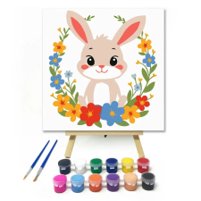 Creative Land Kft Bájos nyuszi koszorúja - gyerek számfestő készlet kreatív és készségfejlesztő