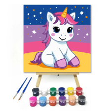 Creative Land Kft Bájos pihenő unikornis - gyerek számfestő készlet kreatív és készségfejlesztő