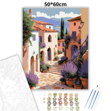 Creative Land Kft Békés lépcsős utca - számfestő készlet – 50×60 cm (Keret nélkül) kreatív és készségfejlesztő