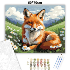 Creative Land Kft Békés róka pihenő - számfestő készlet – 60×70 cm (Keretre feszítve) kreatív és készségfejlesztő