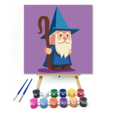 Creative Land Kft Bölcs varázsló - gyerek számfestő készlet – 50×50 cm (Keret nélkül) kreatív és készségfejlesztő