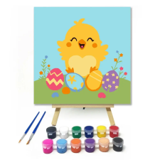 Creative Land Kft Boldog kiscsibe - gyerek számfestő készlet – 30×30 cm (Keret nélkül) kreatív és készségfejlesztő