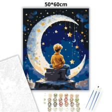 Creative Land Kft Csillagfényes sarlóhold - számfestő készlet – 50×60 cm (Keretre feszítve) kreatív és készségfejlesztő