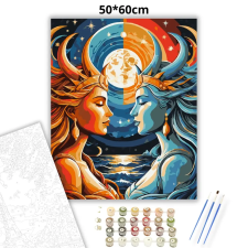 Creative Land Kft Csillagközi találkozás - számfestő készlet – 50×60 cm (Keretre feszítve) kreatív és készségfejlesztő