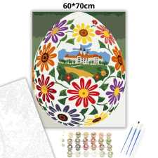 Creative Land Kft Díszített népies tojás - számfestő készlet – 60×70 cm (Keret nélkül) kreatív és készségfejlesztő
